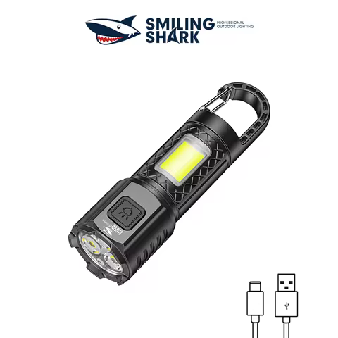 Smiling Shark SD-5253 LED Flashlight, Super Bright Handheld Flashlight, Long-lasting Flash Light Rec