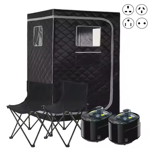 Full Size Steam Sauna Set Large Space Home Spa With 4L Steamer 1500W EU US AU UK Plug for Relaxation