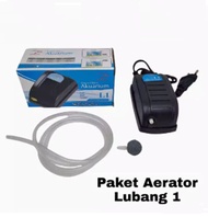 Aerator pompa gelembung udara oxygen blower udara 1 lubang pompa udara aquarium kecil ACE Aquarium a