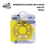 SPROCKET RACING HD-3 GOLD (R) 428-37T RS150/428-37T RXZ/428-37T Y15ZR/428-38T RS150/428-38T RXZ/428-