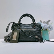 TW5071	Balenciaga 巴黎世家小號兩用包包 Le City Small Leather Black