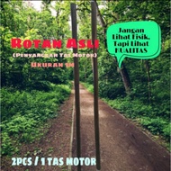 Rotan Kayu Asli Penyangga Tas Motor Panjang 1meter