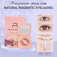 Mlen Diary Magnetic False Eyelashes Reusable Natural 3D Eyelash Extension Set With setting gel