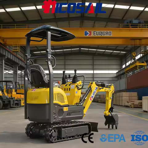 Mini Crawler Excavator 0.6 Ton CE Certified Euro 5 Ideal for Farm Garden Narrow Space