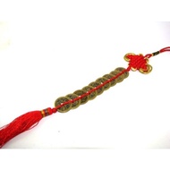 Nine Brass Coins Feng Shui Tassels - 9 Emperor Coins - I-ching Coins - Feng Shui Store