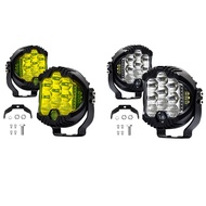 【JJL】-3 Inch Three Side Illuminated Work Lights LED Headlights for Truck Suv Boat Off-Road Vehicles 