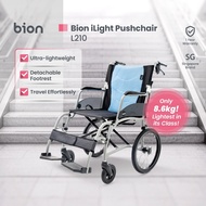 [New Arrival] Bion iLight Pushchair L210 | 8.7kg 18.1in Seat Ultra-Light Wheelchair Detachable Footr