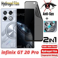infinix GT 20 Pro Soft Privacy Hydrogel Film Anti-Spy Full Cover Screen Protector Anti Peek Privacy 