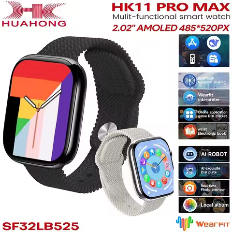 HK11 Pro Max Gen2 Smart Watch AMOLED NFC Compass 2GB Local Album Music Men Women ChatGPT G-Sensor Sm
