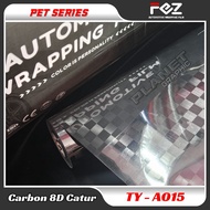 PET Carbon Chess Carbon Spread Tow Carbon 8D Premium PET Carbon Sticker [ROLL]