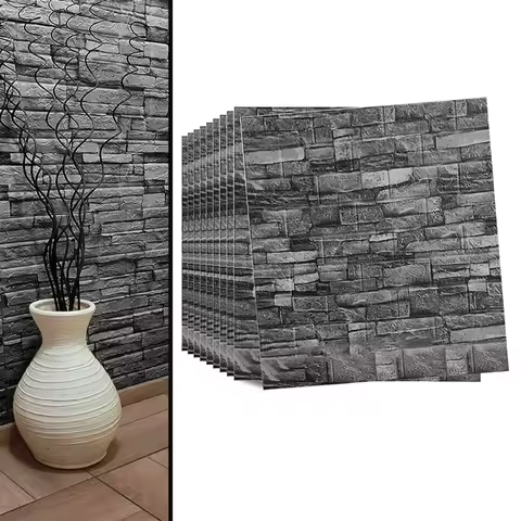 Foam Panel Tile Brick Wall Sticker Waterproof D Effect Foam Panel PCS Soft Soft Foam Decoration Feat