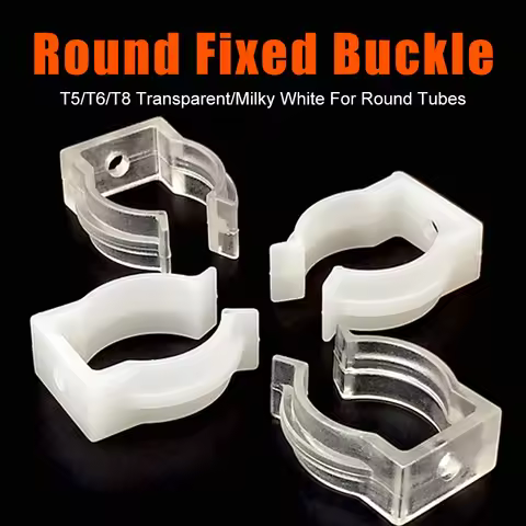 LED Round Neon Fixed Clip T5 T6 T8 Plastic Buckle High Quality Transparent White Connector Holder Si