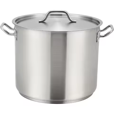 Stainless Steel 32-Qt Master Cook Stock Pot With Cover (5 mm aluminum core NSF)