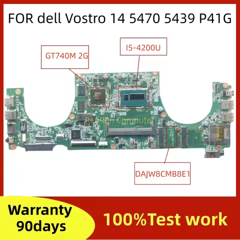 DAJW8CMB8E1 JW8C FOR dell Vostro 14 5470 5439 P41G Laptop Motherboard CN-02TK7V 02TK7V 2TK7V DDR3L I