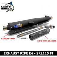 ESPADA EXHAUST PIPE E4 LAGENDA SRL115 FI (28MM) WITH SILENCER