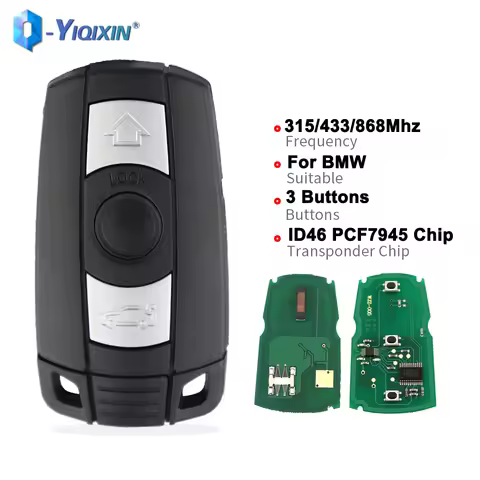 YIQIXIN Remote Key Keyless Go For BMW 1 3 5 6 Series CAS3 E61 E90 E82 E70 X5 X6 315/433/868Mhz PCF79