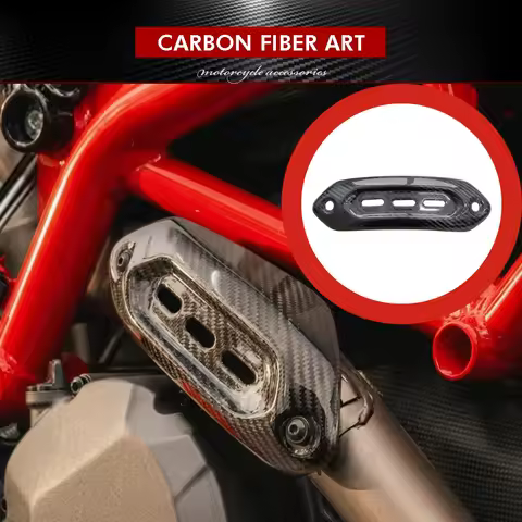 Motorcycle Carbon Fiber Exhaust Heat Shield for Ducati Hypermotard 821 / 939 / 950 (2019-2026)