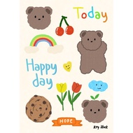 Aesthetic sticker/ bear journal sticker/ bullet journal sticker/ cute sticker KP03