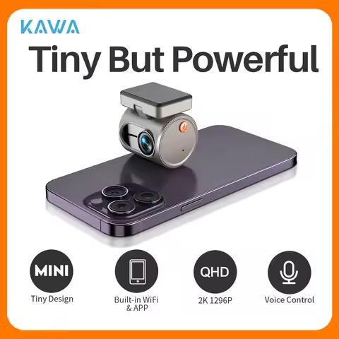 2K Mini Dash Camera For Car DVR Dash Cam KAWA MINI 3 Video Recorder Voice Control(Optional) Night Vi