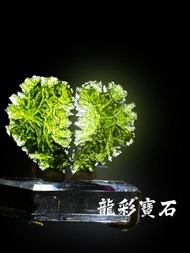 龍彩寶石 保證真品 天然捷克隕石 半顆心