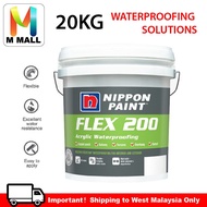 M MALL (20kg) White/Grey NIPPON PAINT FLEX 200 Arcylic Waterproofing / (18kg) Grey PENTENS T-201 UV Resistant Waterproof
