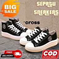 NB CROSS Shoes Casual Sport Sneakers Multifunctional School Shoes Black and White Lace-Up Shoes FREE