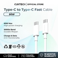 CUKTECH Type-C to Type-C Fast Charging Cable – 0.5m/1m/1.5m 60W & 1.5m 100W