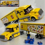 Compatible with Lego City Series Yellow Large Truck Container Bus 60440 Educational Assembling Build