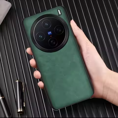 For vivo X200 X100s Pro Skin Feel Leather Phone Case For Vivo X200 Pro mini X90S X100 Ultra Slim Sof