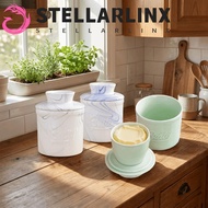 STELLARLINX Round Butter Box, Sealed Keep Fresh Butter Bell Crock, Multi-functional with Lid Large C