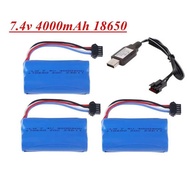 SM-4P Plug 4000mah 7.4v LiPo Battery for UDI902 UDI007 UDI002 UDI001 HuanQi 961/962 HJ806 RC Boat