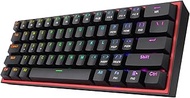 Redragon K617 Fizz 60% Wired RGB Gaming Keyboard, 61 Keys Compact Mechanical Keyboard, (Linear RED S