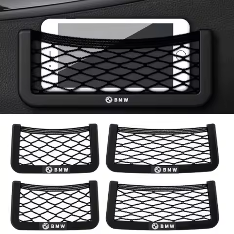 Car Storage Net Bag Phone Holder Pocket Organizer For BMW Performance M E46 E90 E60 F30 F10 E36 G20 