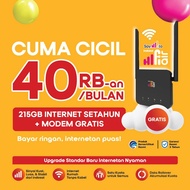 HKM0127+ Hifi Air Indosat Modem WiFi Wireless Router 4G CPE LTE Free Quota 215GB - Black