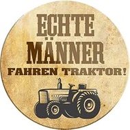 schilderkreis24 Funny Tractor Saying "Echte Männer Fahren Trktor!" Magnet Decorative Fridge Magnet G