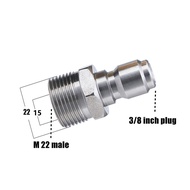 Tool Pressure Washer Adapter Set  M22 to 3/8 Quick Connect for Pressure Washer Hose M22 14mm/15mm to