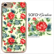 【Sara Garden】客製化 軟殼 蘋果 iPhone7 iphone8 i7 i8 4.7吋 手機殼 保護套 全包邊 掛繩孔 清新玫瑰碎花