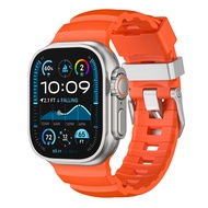 สายยาง สําหรับ Apple Watch Series 10 9 8 7 SE 46mm 45mm 44mm 42mm สร้อยข้อมือซิลิโคนสายกีฬา สําหรับ 