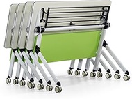YVYKFZD Folding Conference Table, Rectangle Conference Room Table with Wheels, Rolling Meeting Table