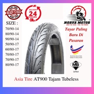 Corva Motor Asia Tire Tubeless Tyre At900 80/90-14, 50/90-17, 60/80-17, 70/90-17, 80/90-17