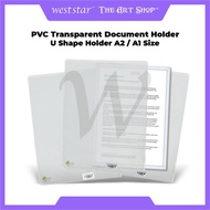 [WETAS] PVC Transparent Document Holder U Shape Holder A2 / A1 Size