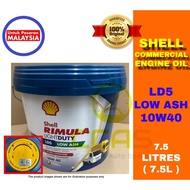Original Shell Rimula Engine Oil LD5 Synthetic 10W40 Diesel Engine 7.5Liter Light Truck 4WD Minyak H