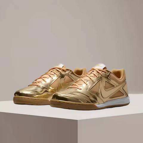 Nike Gato Series LV8 Soft, Slip-Resistant, Durable, Versatile Soccer Shoes Gold Unisex IB3566700