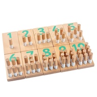 Wooden peg numbers set