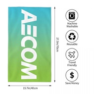 AECOM Logo Absorbent Towel Square Towel Face Towel Beach Hand Towel Bath Towel Towel Running Fitness