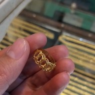 cincin Doble rantai emas asli kadar 24k/999 berat 3gram