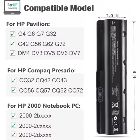 MU06 MU09 Battery for HP 593553-001 636631-001 593554-001 Pavilion dm4 g4 g6 g7 DV3-4000 DV5-2000 DV