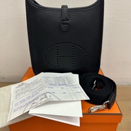 可以小議價 Hermes mini evelyn 16 黑銀