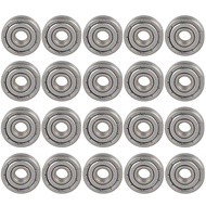 20pcs 625ZZ Bearing 5x16x5mm ABEC-5 Z3V3 Double Shield Miniature Ball Bearings, 625ZZ for 3D Printer