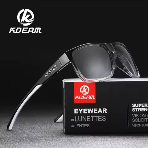 KDEAM Fashion Photochromic Polarized Sunglasses Men Women Square Sun Glasses Man Brand Designer Driv